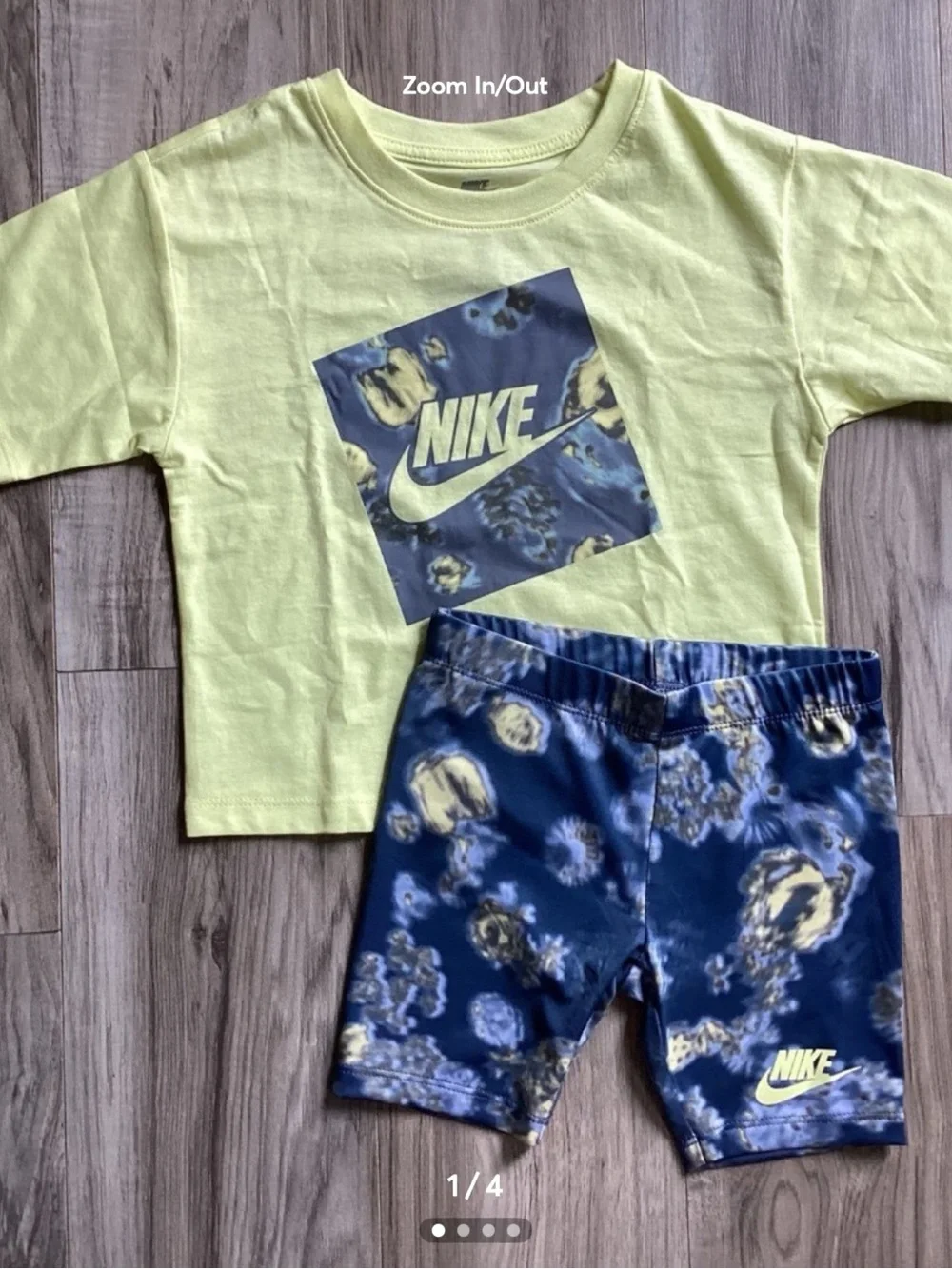 Nike girls tee & bike Shorts set size 5(NWT) ~PRICE IS FIRM, NO OFFERS~